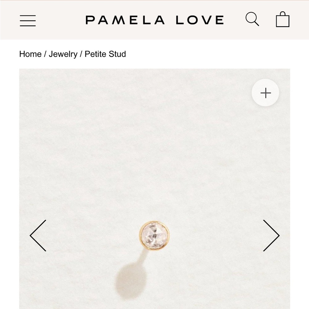 🚫SOLD🚫PAMELA LOVE ROSE CUT PETITE DIAMOND STUD EARRING $455